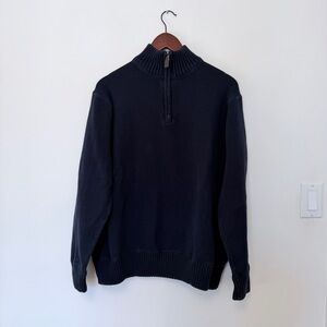 Eddie Bauer Men's Black Zip-Up Sweater